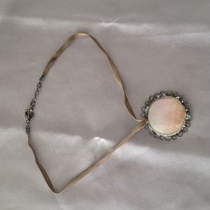 Brown Necklace with Pearlescent Quality